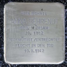 Stolperstein dedicated to Anna Behrendt