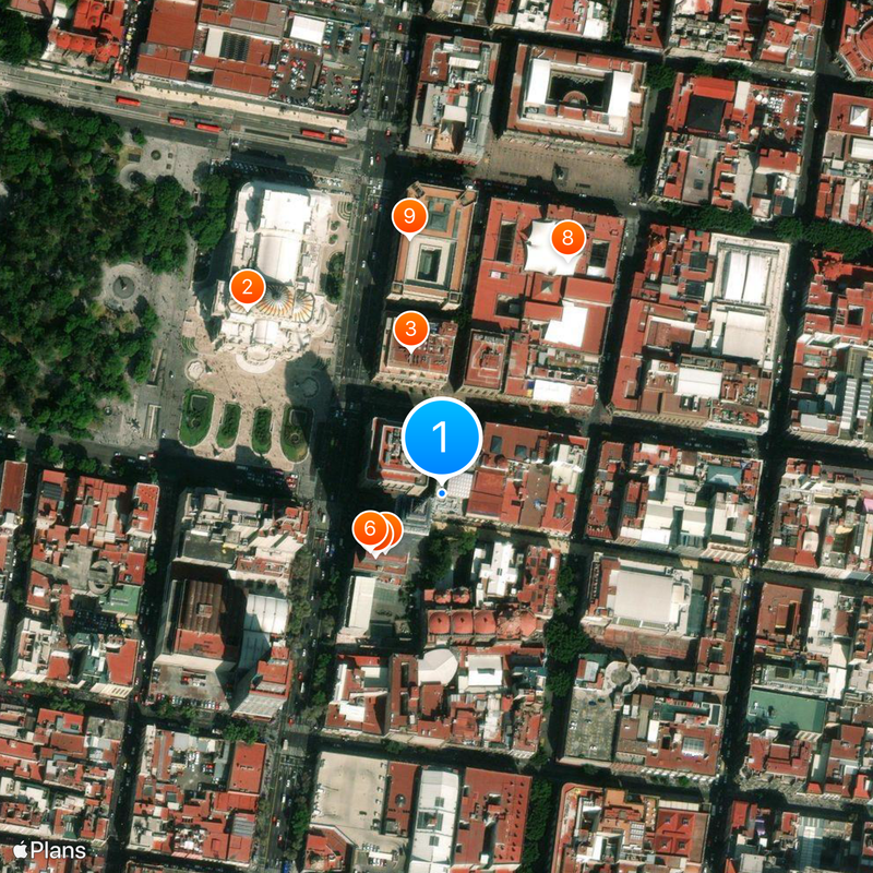 Casa de los Azulejos, Mexico City Map