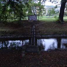 Potrubní lávka přes Rokytku u mlýna v Podviní