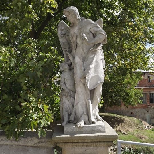 Statue of Guardian angel in Telč