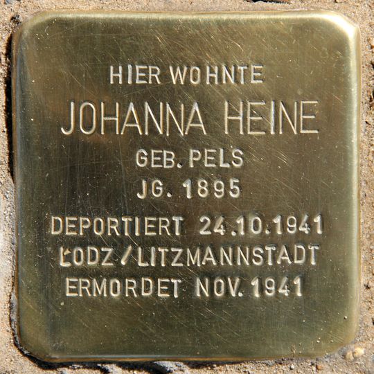 Stolperstein en memoria de Johanna Heine