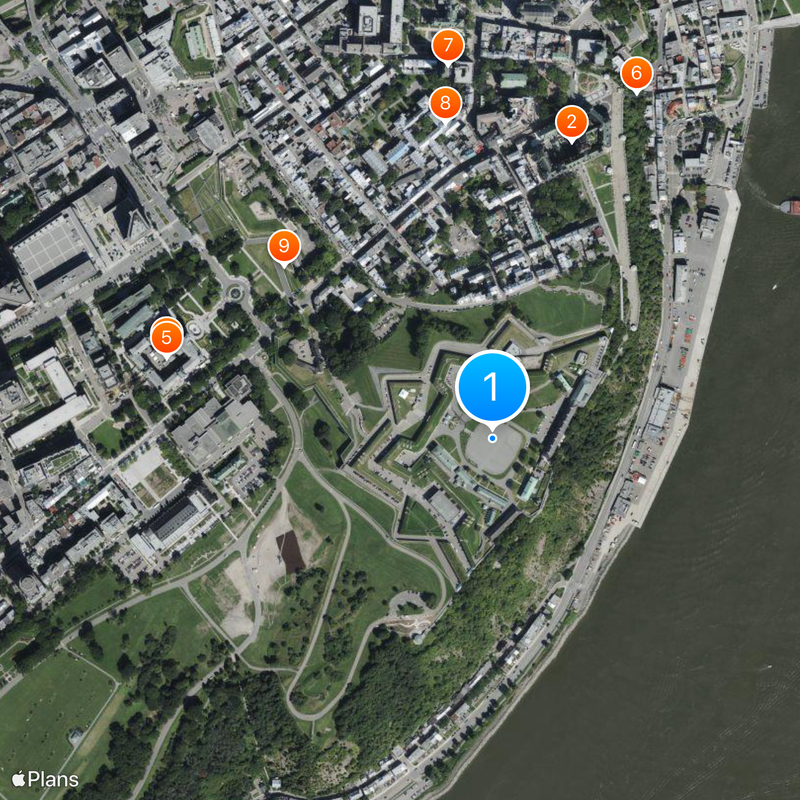 Citadelle of Quebec Map