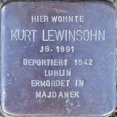 Stolperstein dedicated to Kurt Lewinsohn