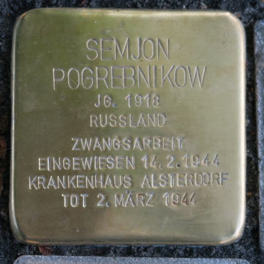 Stolperstein en memoria de Semjon Pogrebnikow