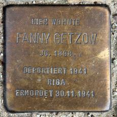 Stolperstein dedicated to Fanny Getzow