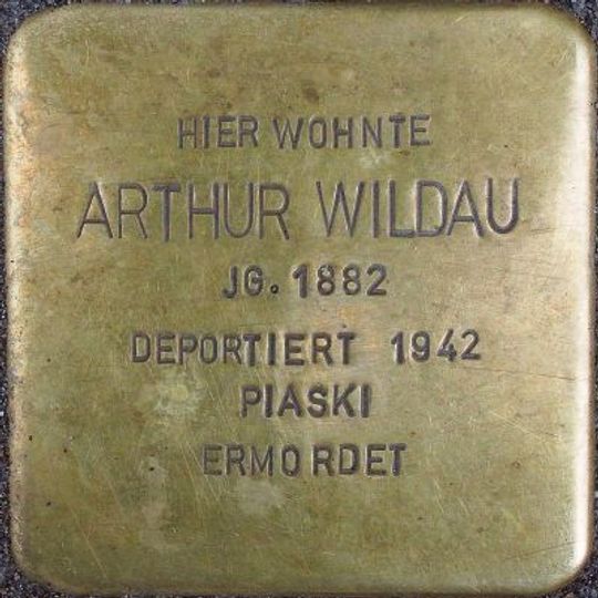 Stolperstein dedicated to Arthur Wildau