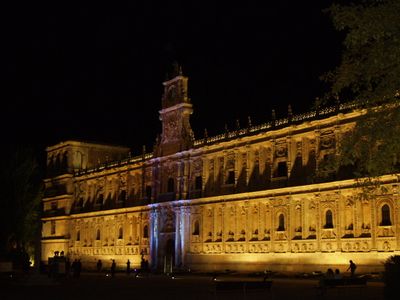 At night