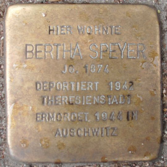 Stolperstein em memória de Bertha Speyer