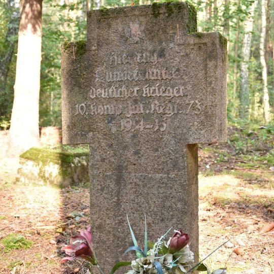 Cmentarz ewangelicki, 100 m na zachód od wsi