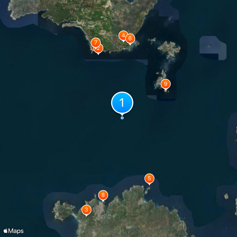 Strait of Bonifacio Map