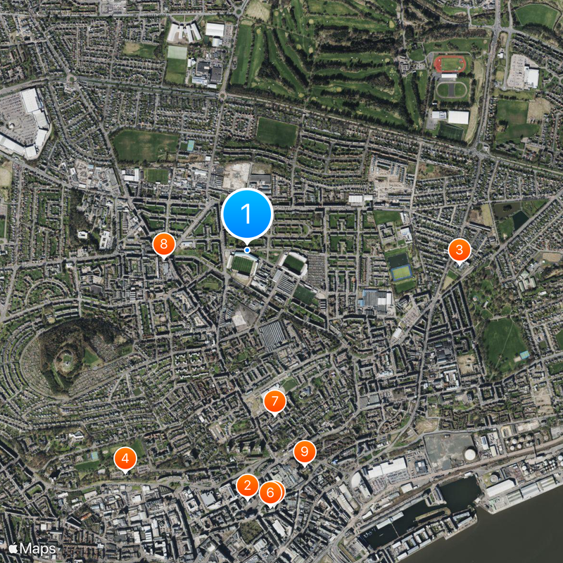 Dens Park Map