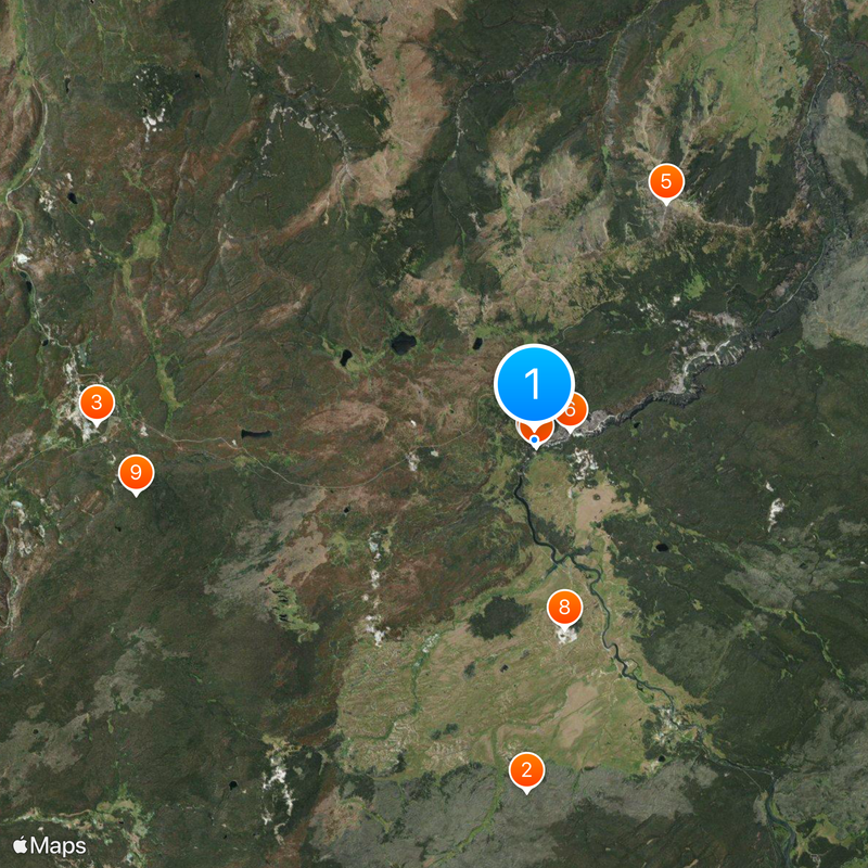 Yellowstone Falls Map