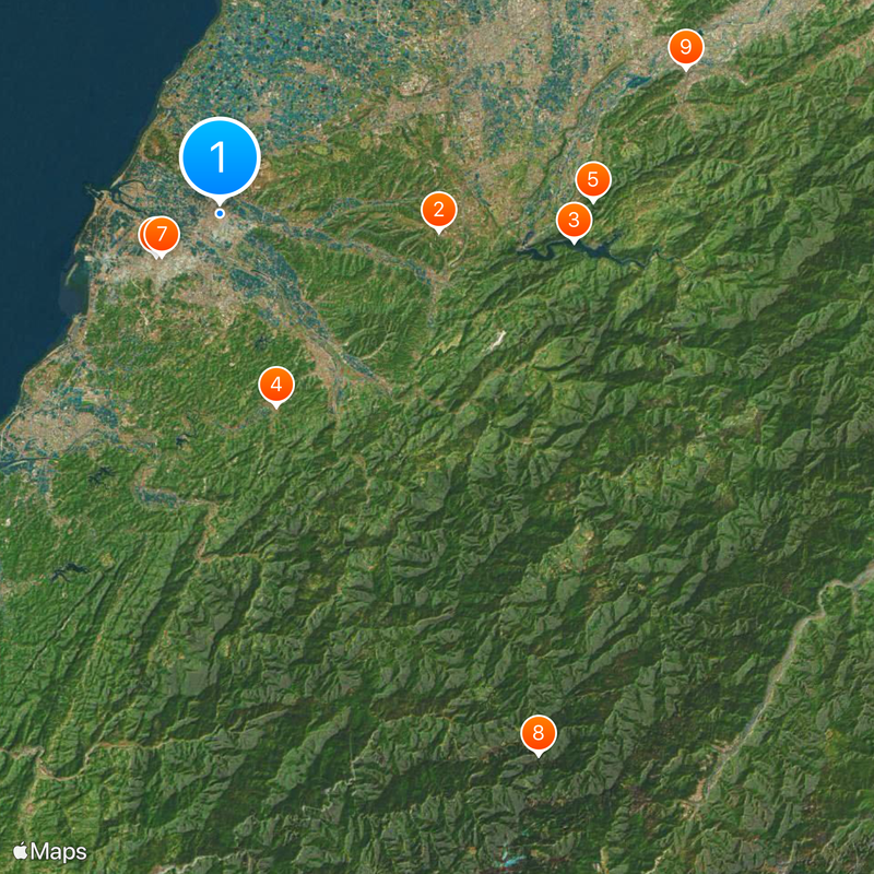 Comté de Hsinchu Carte