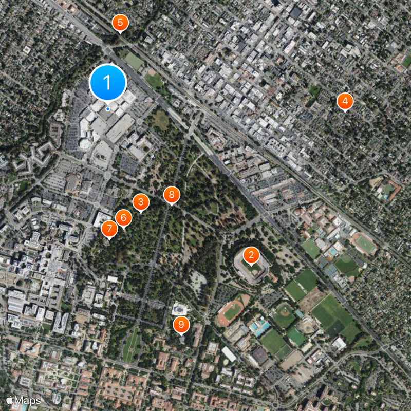 Stanford Shopping Center Map