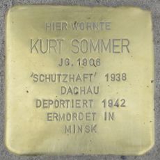 Stolperstein à la mémoire de Kurt Sommer