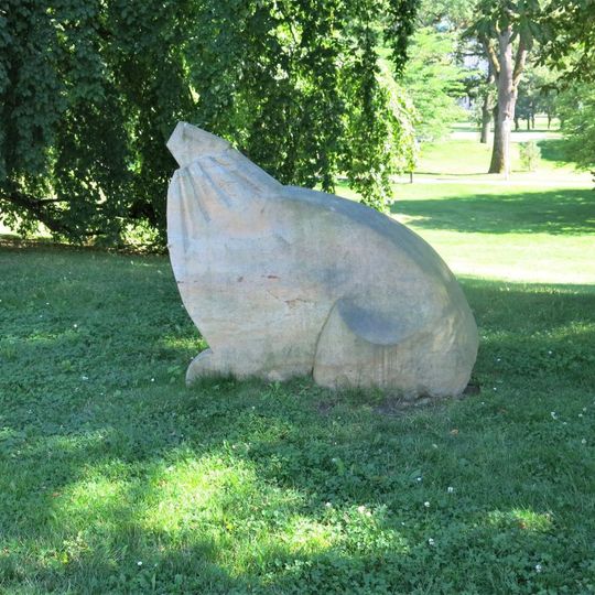 Plastika Lion King na promenádě Bad Homburgu v Mariánských Lázních