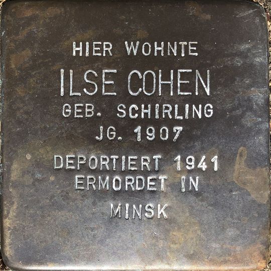 Stolperstein dedicated to Ilse Cohen