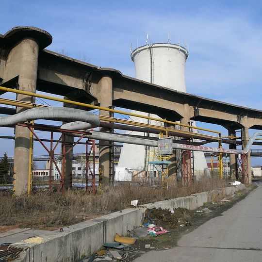 Oblouková mostní rampa vlečky v Poldi Kladno