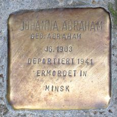Stolperstein dedicated to Johanna Abraham
