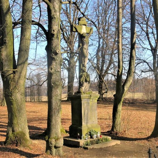 Kamenný kříž na Strážném vrchu v Rumburku