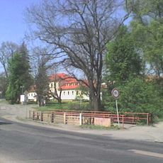 Bridge of Karlovarská třída nearby the park in Kamenné Žehrovice