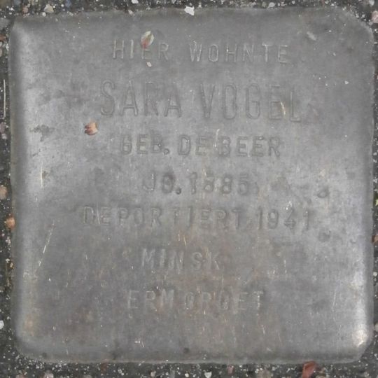 Stolperstein en memoria de Sara Vogel