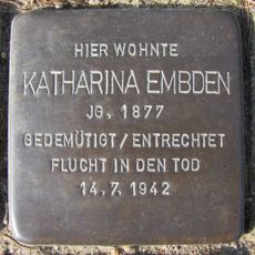 Stolperstein dedicated to Katharina Embden