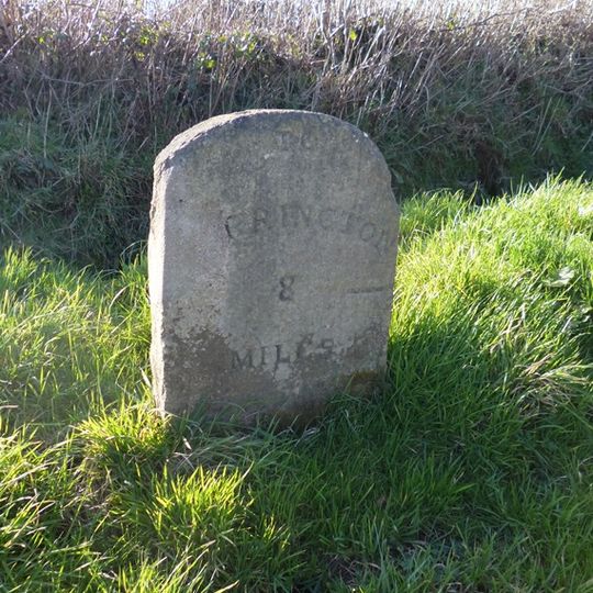 Milestone, Brandis Hill, quarter mile S of village