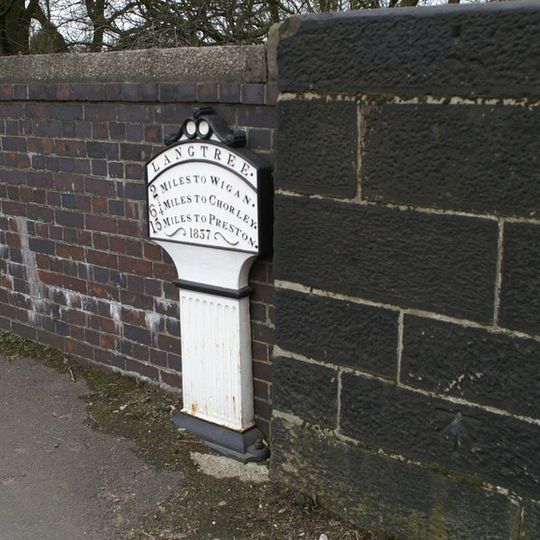 Milepost On Railway Bridge