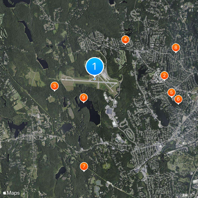 Worcester Regional Airport Map