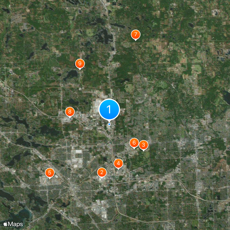 The Palace of Auburn Hills Map