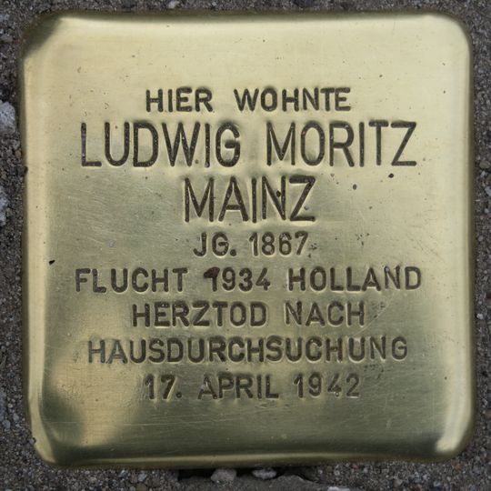 Stolperstein für Ludwig Moritz Mainz