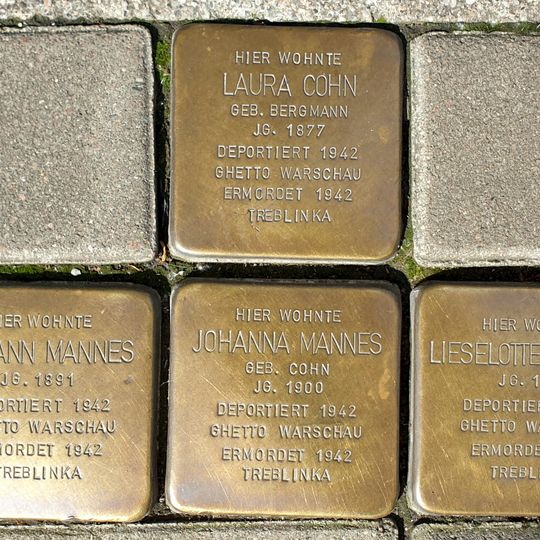 Stolperstein en memoria de Johanna Mannes