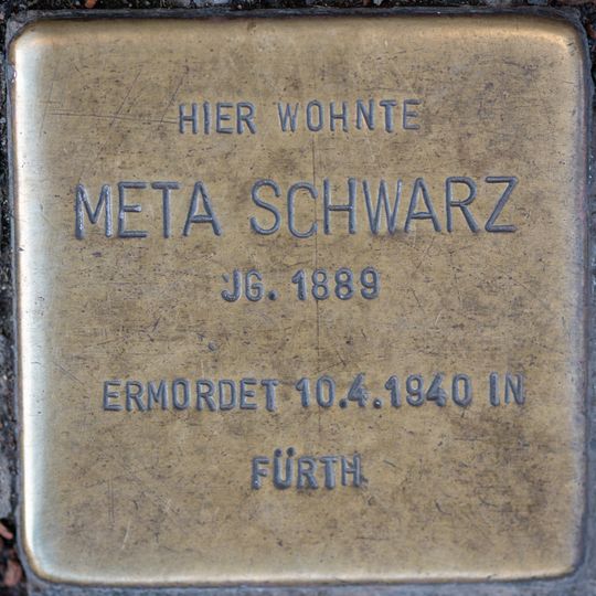 Stolperstein en memoria de Meta Schwarz