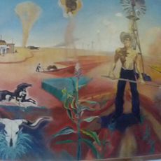 W.P.A. mural in De Baca County Courthouse