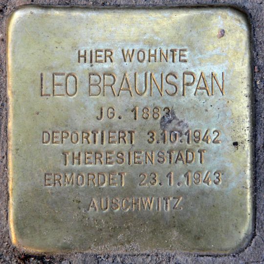 Stolperstein dedicated to Leo Braunspan