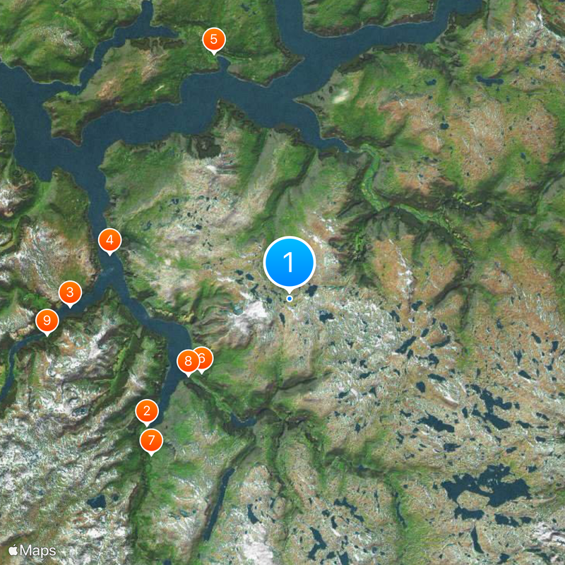 Lærdal Tunnel Map