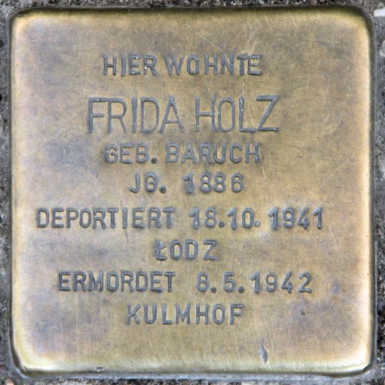 Stolperstein en memoria de Frida Holz