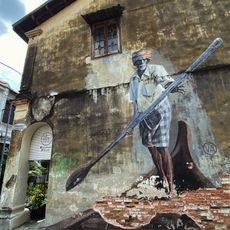 Street Art - "The Indian Boatman"
