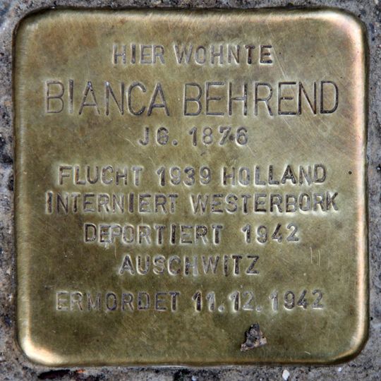 Stolperstein für Bianca Behrend