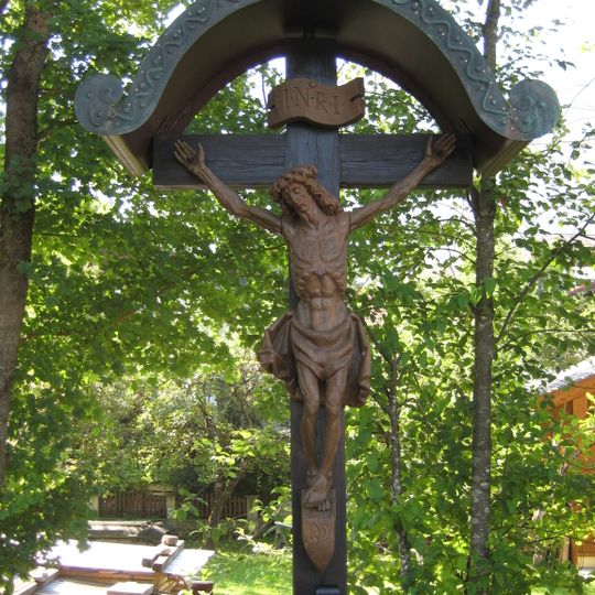 Kreuz auf der Brücke über die Ischl