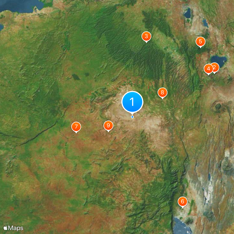 Contea di Narok Mappa