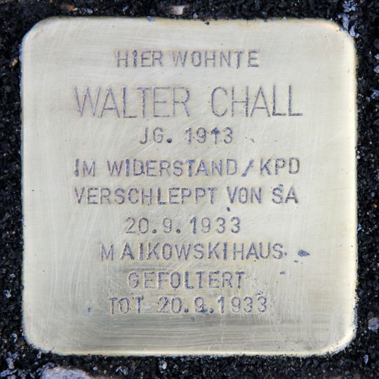 Stolperstein für Walter Chall