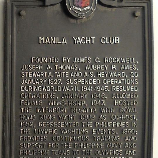 Manila Yacht Club historical marker