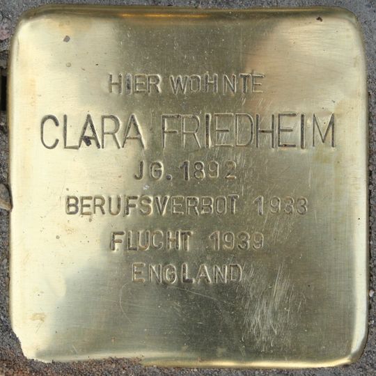 Stolperstein für Clara Friedheim