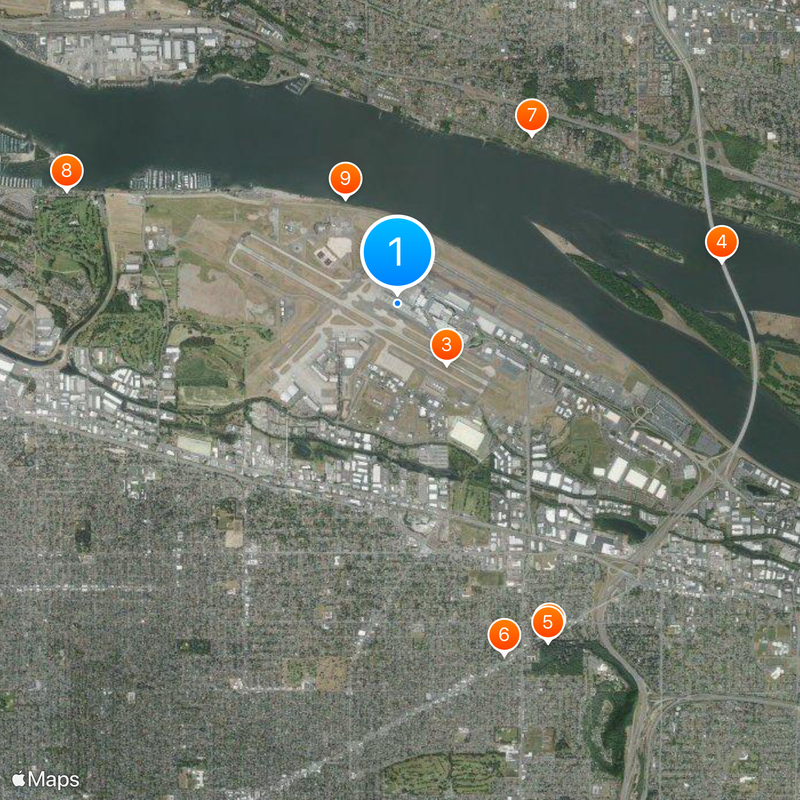 Portland International Airport Map