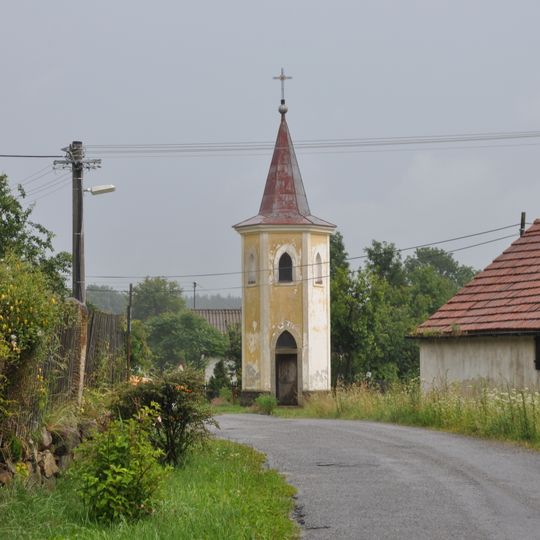 Catholic bell tower in Jihlávka