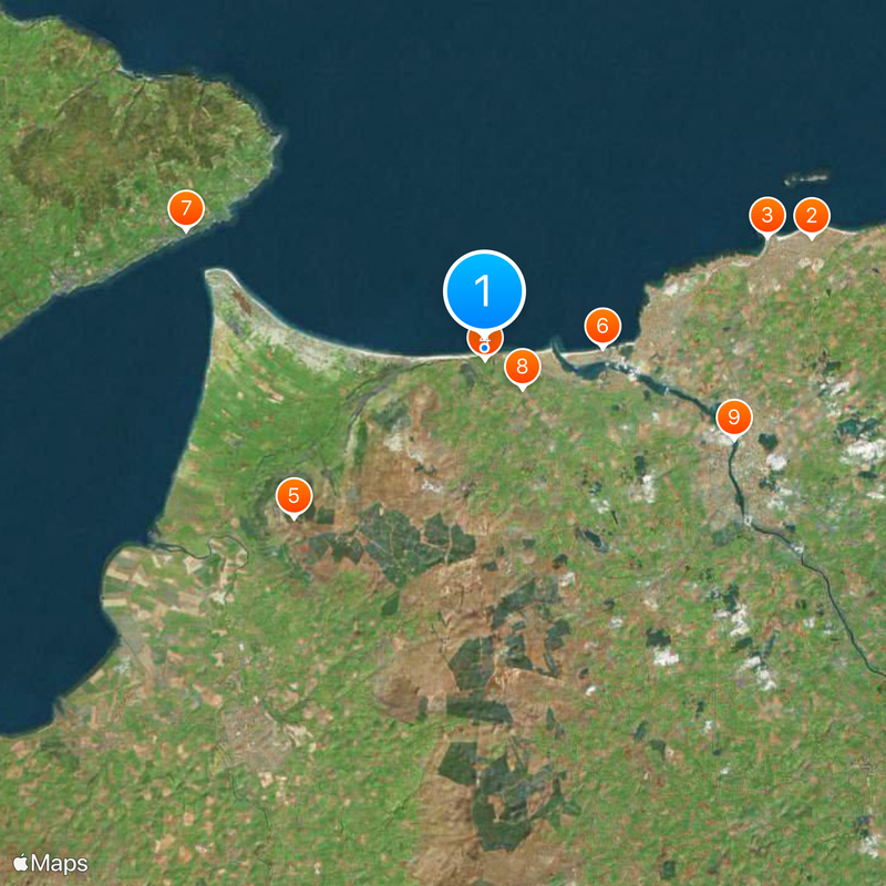 Mussenden Temple Mapa