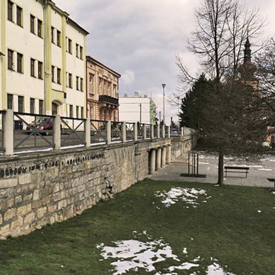 Terrace with two staircases