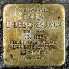 Stolperstein dedicated to Paula Lindberg-Salomon